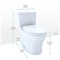 Toto Aquia IV One-Piece Elongated Dual Flush 1.28, 0.9 GPF Universal Height Cotton White MS646124CEMFGN#01 - alternate 4